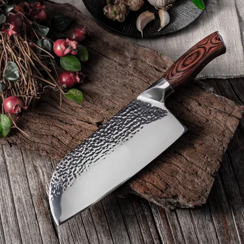

IGOODS Handmade Forged Kitchen Chef Knife German Steel Cooking Slicing Knives Meat Vegetable Cutter Tool Kitchen Chopper Cleaver