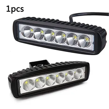 

6LED 18W Work Light Car 12V LED Spotlight Work Light Bar 6500K Square for car Auto Truck Lorry Trailer SUV Mini Spot Fog Lamp