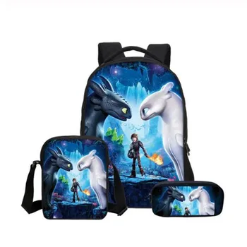 

Curel Fancl How To Train Your Dragon Anime Print Custom Set Backpack Large Boy Girl Mochilas Infant Satchel Children Schoolbag
