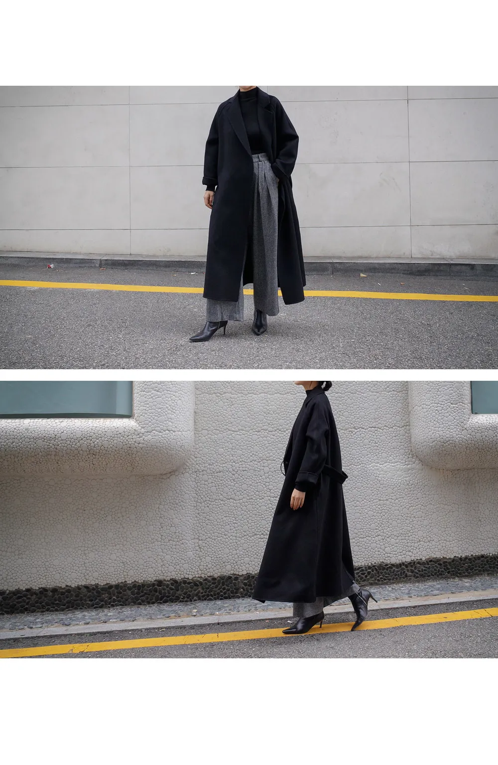 Autumn and Winter Women Long Woolen Coat New Wild Casual Fashion Woolen Coat Female Korean Style Pluz Size F188