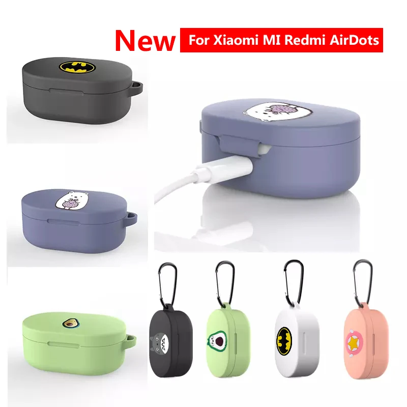 Милый силиконовый чехол для наушников с рисунком Xiaomi MI Redmi AirDots наушники TWS Bluetooth
