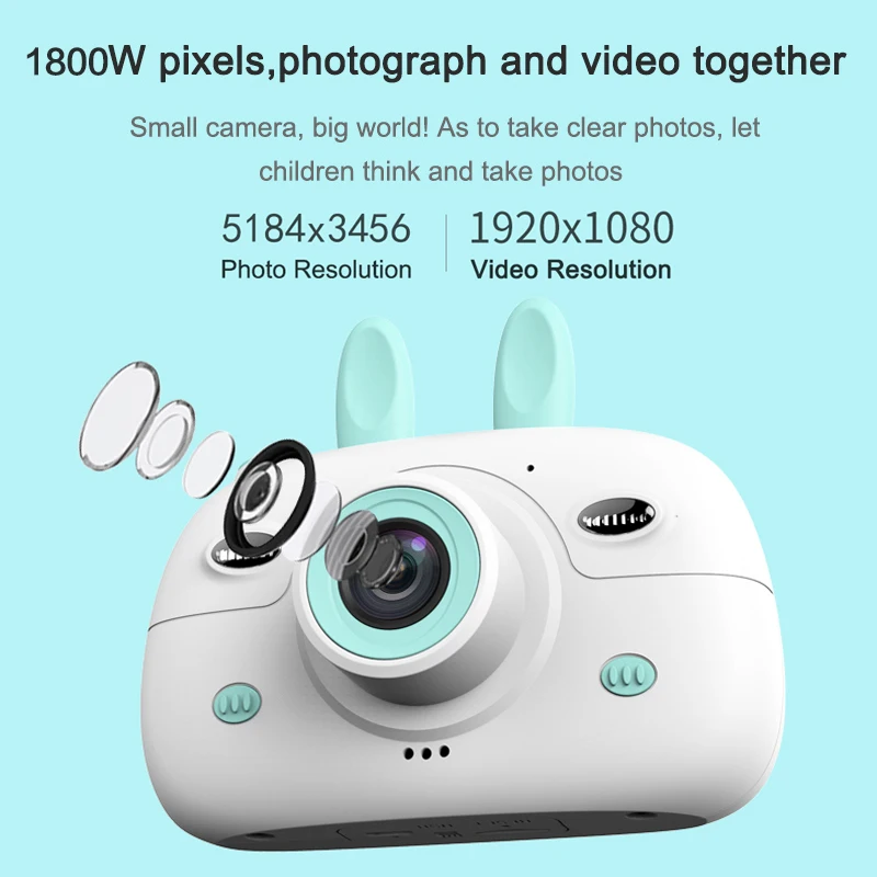 18MP детская мини-камера 1080P HD SLR с двумя объективами 2,4 дюймов Милая мультяшная камера цифровая видеокамера детская камера лучший подарок