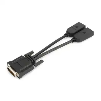 

15cm/5.9in HDMI Cable DMS59PIN to 2xDP Dual Video Display Cable Adapter D0502 for Computer Laptop Splitter Cable