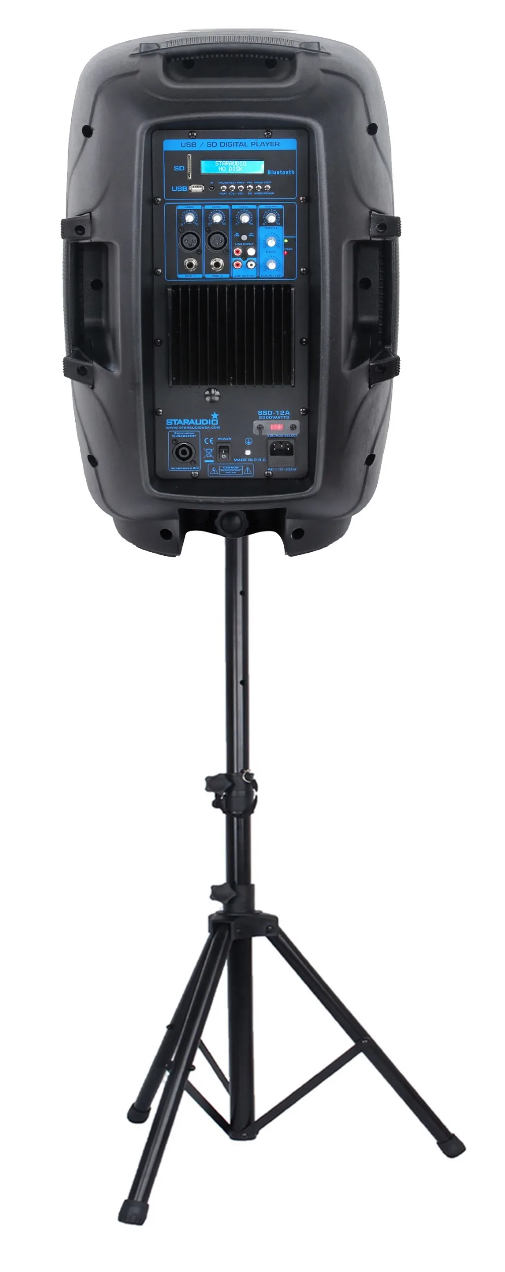 2pcs 2000w 12 inch dj pa powered disco stage party dj pa audio bar speakers with cables speaker stands vhf wire mic