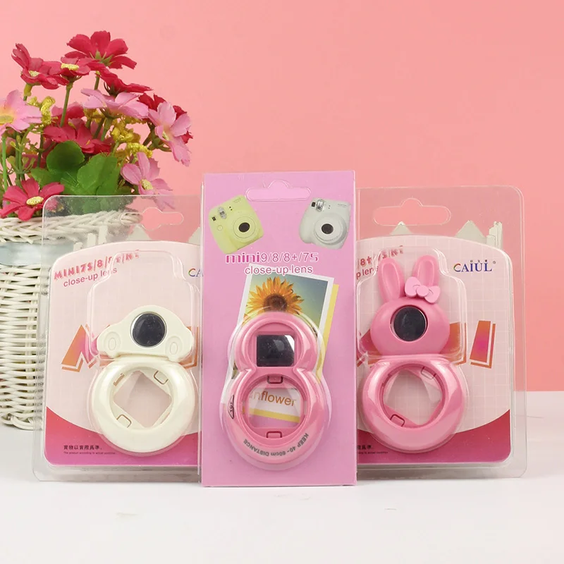 3 шт./партия, милый рисунок «Hello kitty» с кроликом для камеры Fujifilm Instax Mini 7s 8, зеркало для съемки селфи разных цветов - Цвет: Зеленый градиент