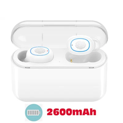 White 2600mAh A2 TWS 5,0 Bluetooth наушники в ухо наушники Беспроводная гарнитура Водонепроницаемый с микрофоном громкой связи Наушники с зарядным устройством для телефона - Цвет: White 2600mAh