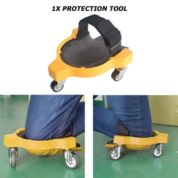 

Foam Padded Kneepads with Universal Wheel Workplace Durable Rolling Knee Protection Pad Laying Tile Brush Wall Supplies