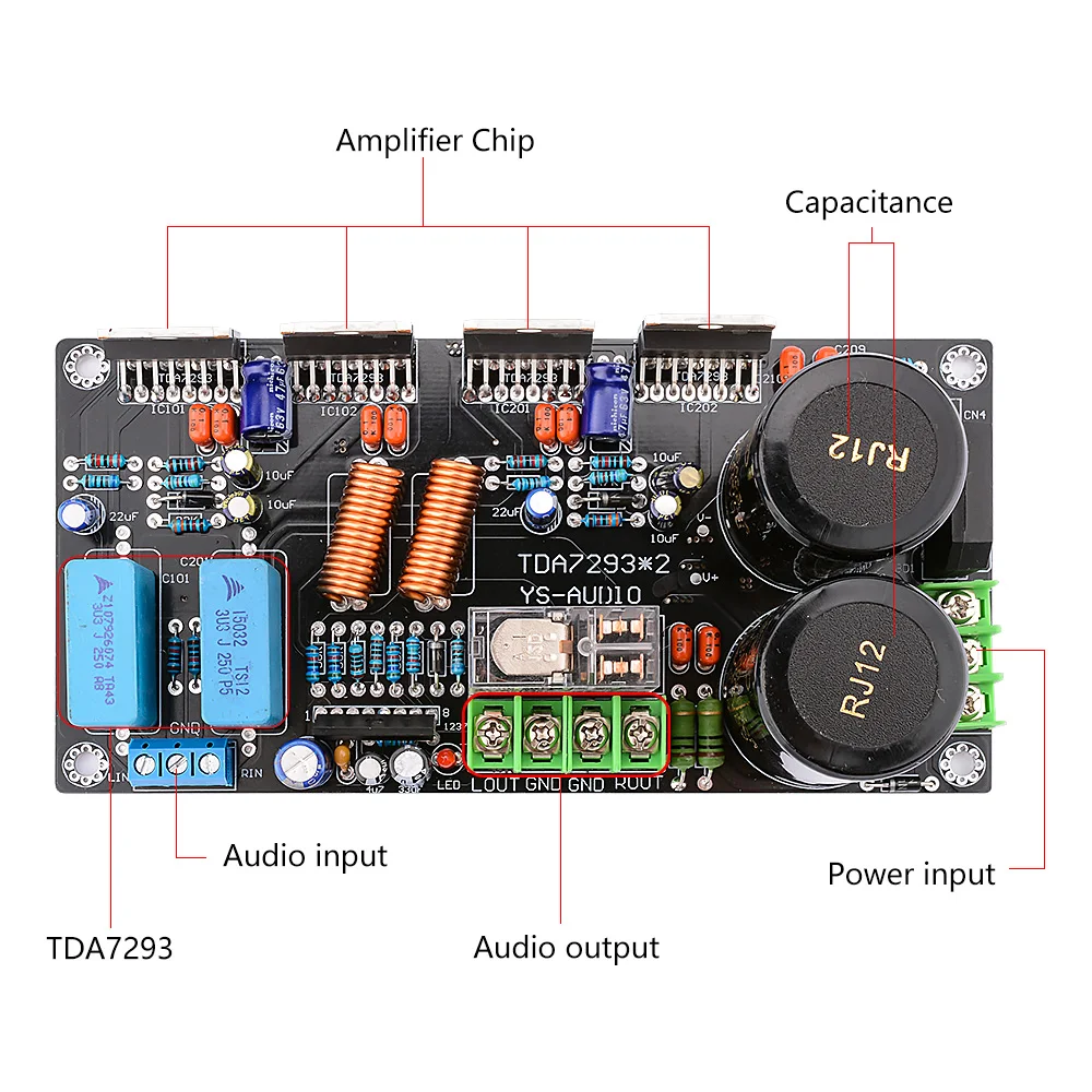 AIYIMA TDA7293 мини усилитель мощности дома аудио доска 160Wx2 2,0 стерео звук Сделай Сам СПИКЕР усилители двойной параллельный усилитель