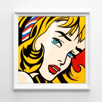 

RELIABLI ART Roy Lichtenstein Pop Art Canvas Painting Abstract Art For Living Room Square Wall Pictures Canvas Prints No Frame