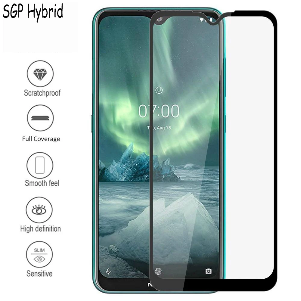 

Full Cover Protective glass on Nokia 2.2 3.2 4.2 Screen Protector Protection Tempered glass For Nokia 6.2 7.2 Glass Film to Edge