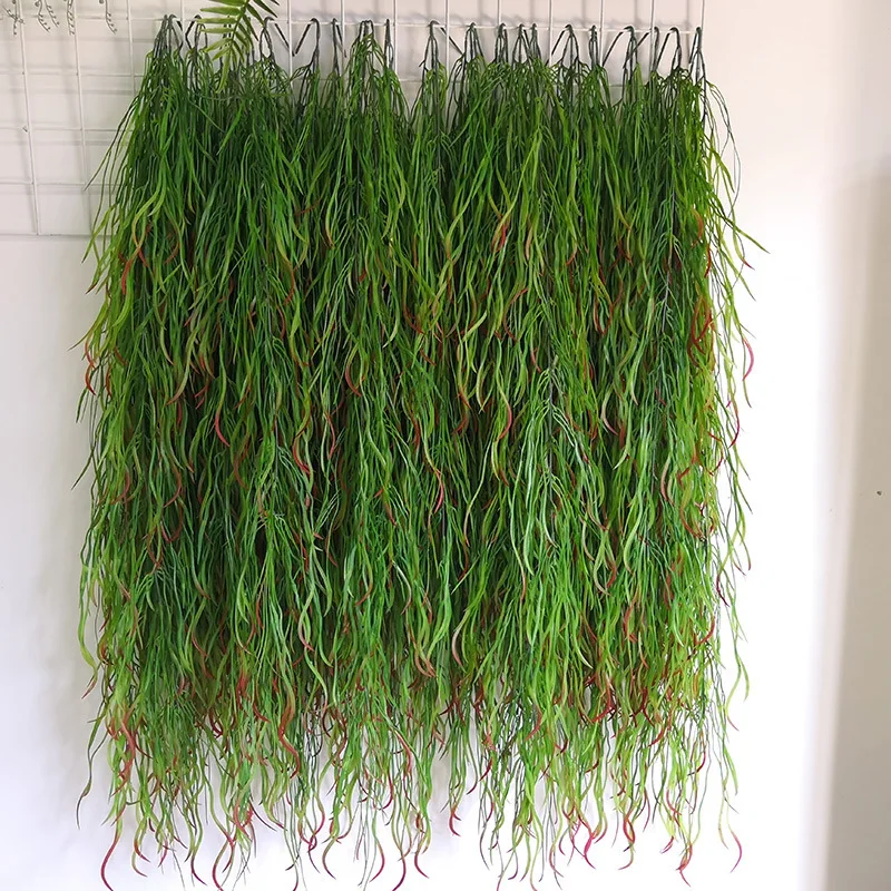 Имитация зеленых растений DIY плюща Eulaliopsis binata Рождественская настенная лоза растение настенные аксессуары украшение дома поддельное растение
