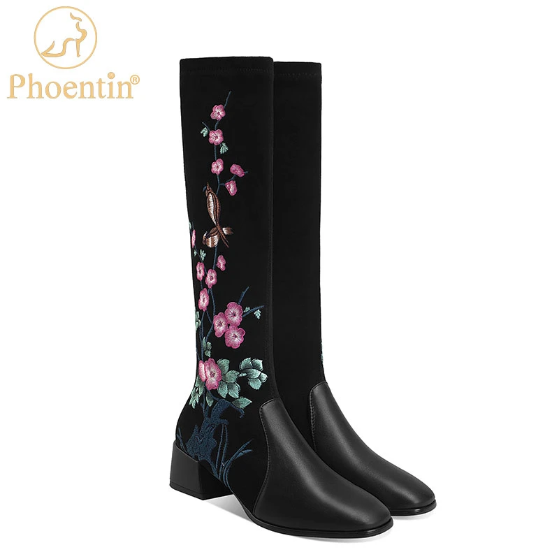 Knee High Embroidered Boots atelieryuwa.ciao.jp