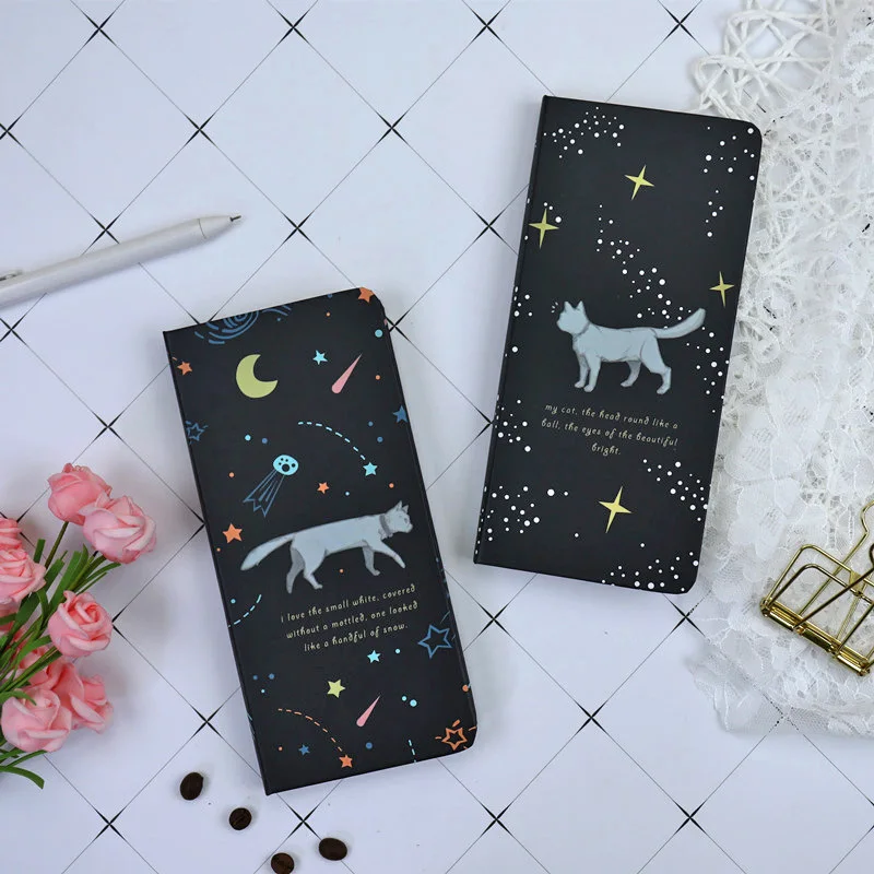 Портативная записная книжка-планировщик для путешественников Kawaii, милый мультяшный Кот, карманный органайзер, канцелярские принадлежности для школьников, студентов