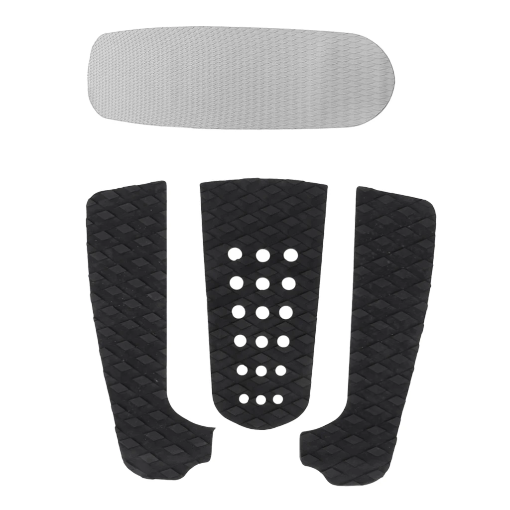 EVA Surfing Surfboard Traction Anti-Slip Pad Deck Grip Tail Pad Set Gray Surfboard Traction Pad SUP Deck Grip