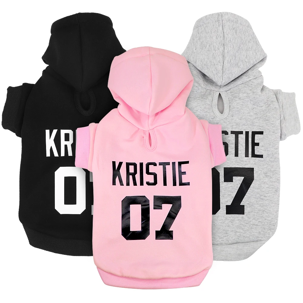 Dog Hoodies Large Dog Clothes Personalized Pet Name Clothing French Bulldog Clothes Small Medium Large Dogs XS-6XL pet clothes
