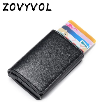 

ZOVYVOL Bank Card Wallets Men Credit Card Holders Business ID Card Case Fashion Automatic RFID Card Holder Aluminium