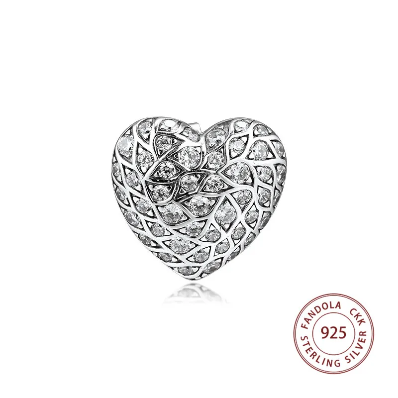 

925 Sterling Silver Earring Single Sparkling Pattern Hear Stud Earrings for Women Fashion Jewelry brincos Free Shipping