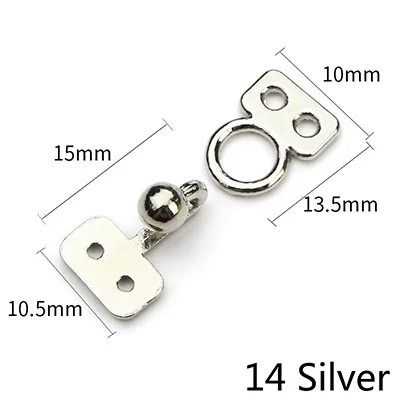 Meetee 30/50Set Invisible Metal Buckle Button Pant Hook DIY Mink