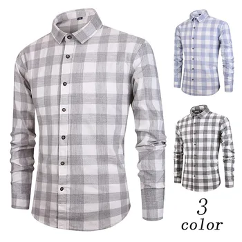 

Men Fashion Casual Long Sleeved Printed shirt Men‘s Long Sleeve Button Turndown Collar Painting Casual Top Blouse Shirts Soft