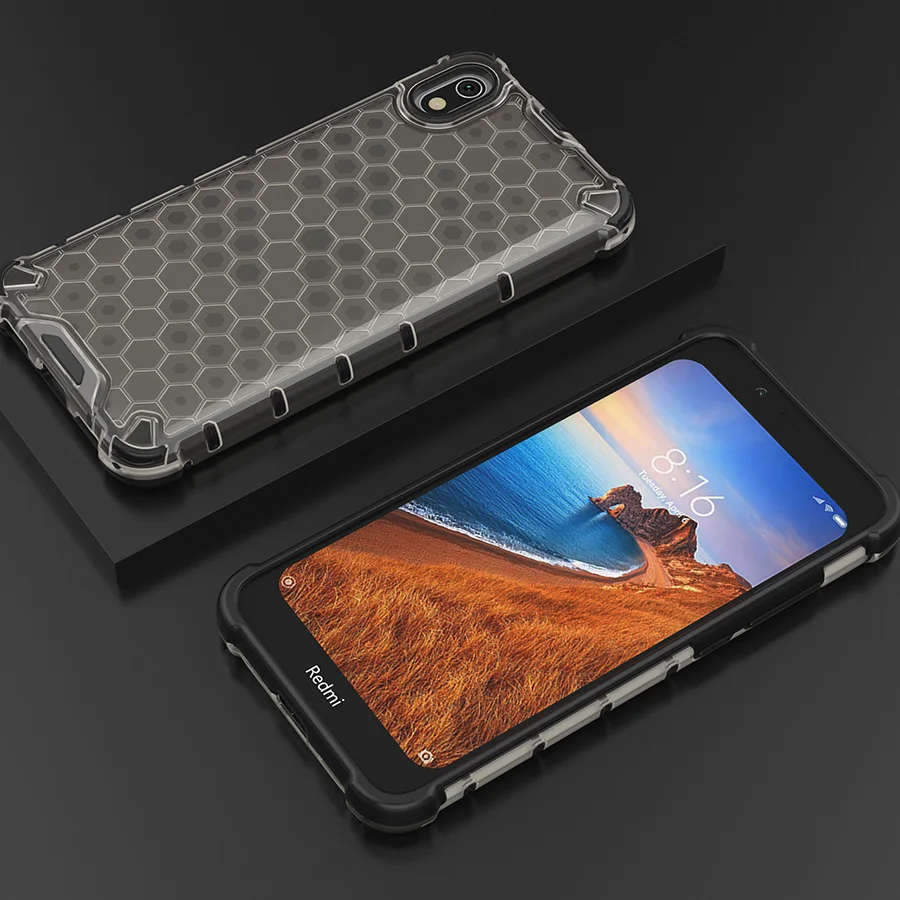 Черный Чехол beworld для Xiao mi Red mi 7A K20 Pro mi 9T Pro противоударный прозрачный чехол с Сотами для телефона Xiaomi mi 9T Red mi 7A - Цвет: Черный