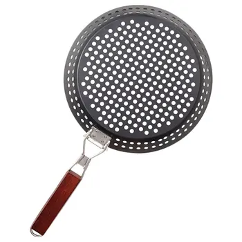 

Foldable Grilling Skillet Camping Frying Pan Useful Steak Pan BBQ Grilling Pan