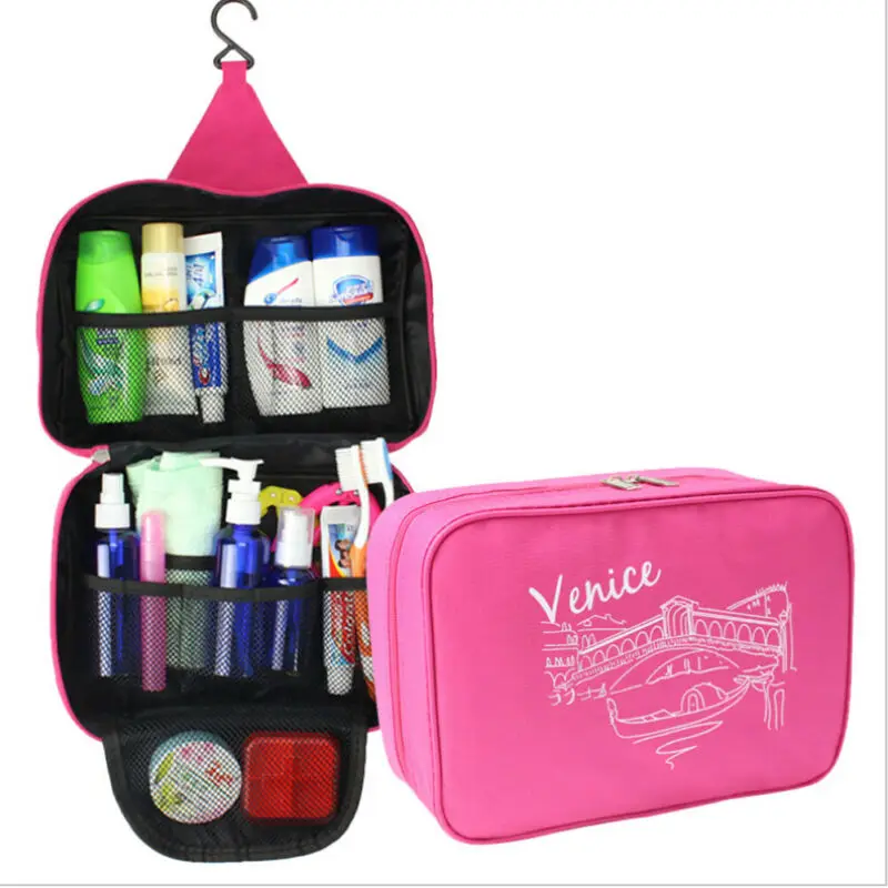 

Waterproof Travel Polyester Cosmetic Bag Neceser Hanging Neutral Wash Bag Make Up Organizer Bag Bathroom Wash Bag kosmetyczka