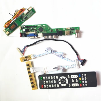 

For B154EW01 V9 VC Remote+Inverter+keyboard VGA HDMI AV USB RF LCD display panel T.V56 controller board 1CCFL 30Pin LVDS DIY kit