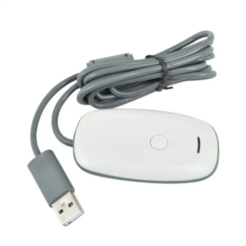 2,4G PC беспроводной контроллер игровой приемник адаптер кабель для microsoft Xbox 360 для беспроводной игры ручки наушники - Цвет: White adapter