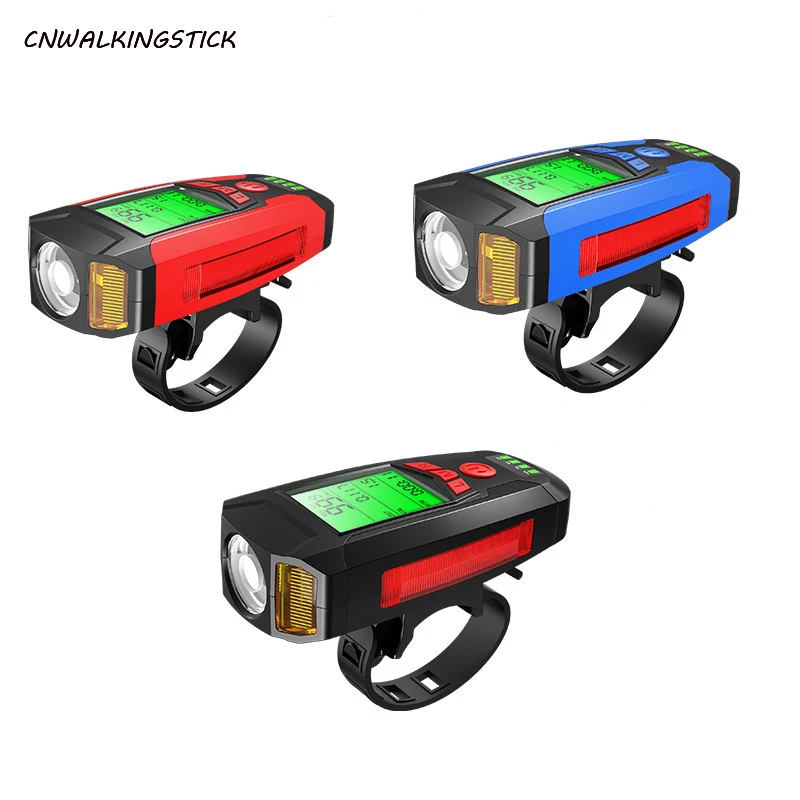 

2020 New Bicycle Stopwatch With Horn With Light Bicycle Headlight Wireless Code Table With Light Cycling Multifunction Equipment