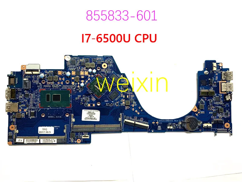 Материнская плата ноутбука 855833-601 855833-501 для HP PAVILION 14-AL DAG31AMB6D0 W/ I7-6500U и 940MX 2 Гб