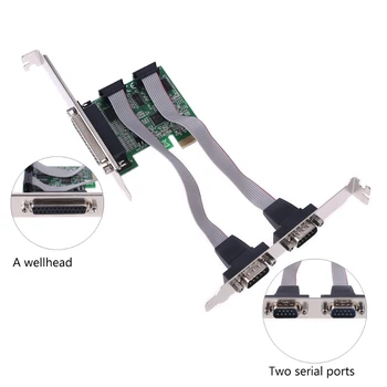 

AX99100 Chipset PCI Express Expansion Card Adapter Converter for Serial Parallel Port RS-232 COM DB25 Printer