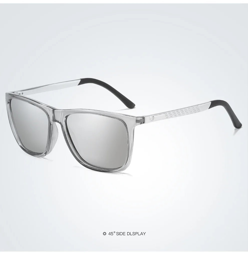 B07 GRAY Бренд KARL Роскошные поляризованные мужские солнцезащитные очки пластиковые очки винтажные Квадратные Солнцезащитные очки для вождения мужские женские очки - Цвет линз: B07 GRAY