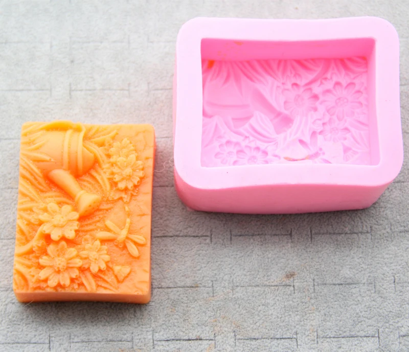 Подсолнух Стрекоза DIY мыло изготовление силиконовые формы квадратный ручной работы мыло украшения формы мыло лоток инструменты торты ремесла поставки