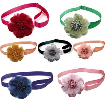 

60 PCS Cute Colorful Flower Dog Pet Bow Tie Grooming Accessories Small Dog Cat Pet Bowties Products Supplies Pets Accessories