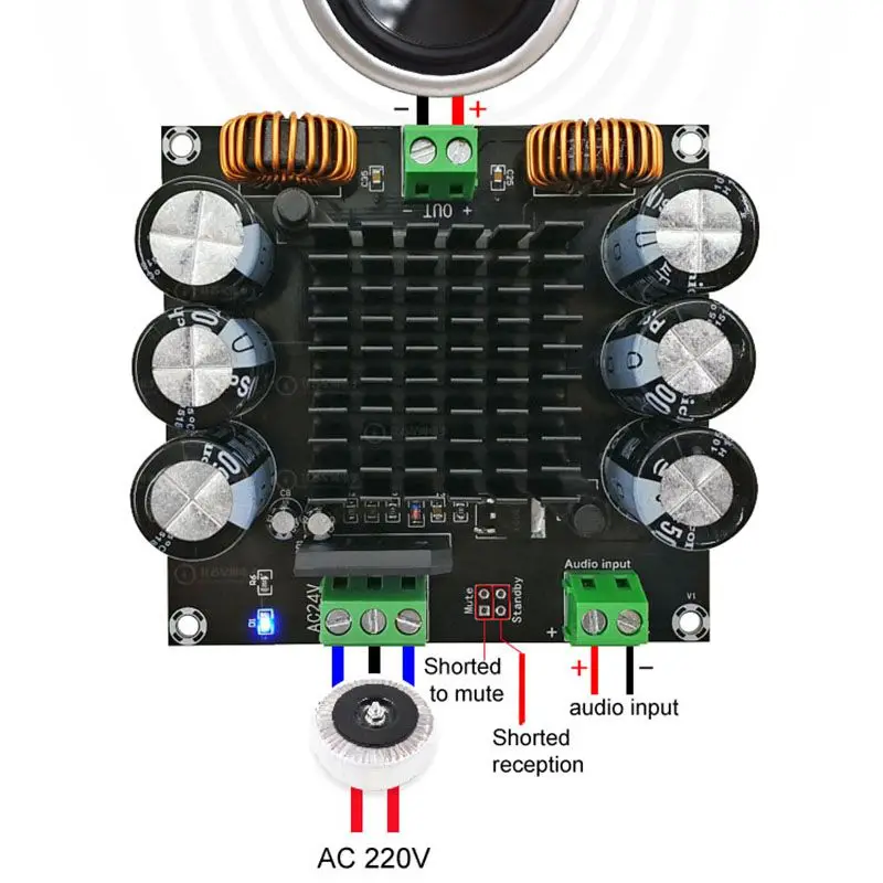 XH-M253 tda8954-го ядра BTL режим HIFI класс 420 Вт Высокая мощность моно цифровой усилитель доска D3-003