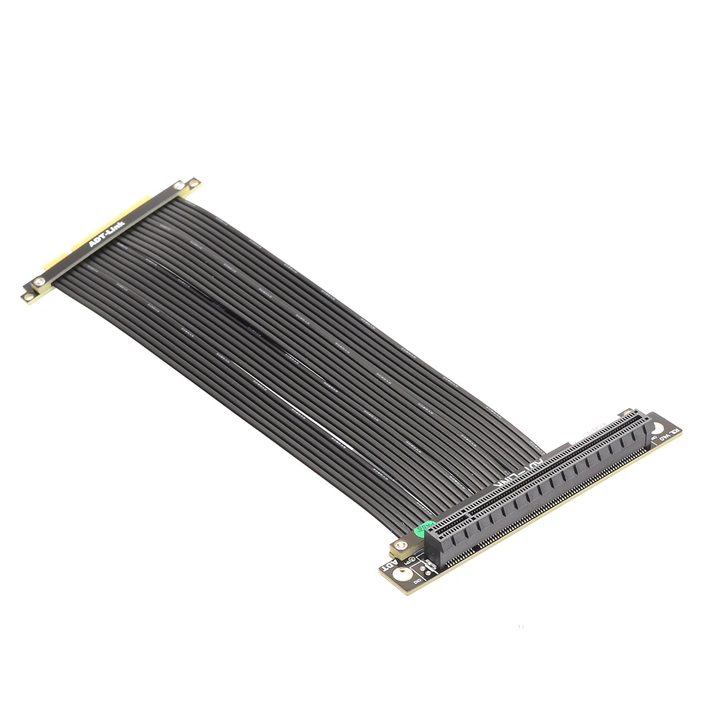 Pci Express Pcie4.0 Riser Extensor de Cartão Gen4 8x para 16x Slot Riser Adaptador Cabo de Extensão Pcie x8 Banhado a Ouro para Mineração Gpu Btc - Imagem 4