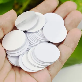 1pc 125khz RFID EM4305 T5577 Rewritable Coin Card Adhesive Sticker Copy Clone Card Diameter 25mm 1