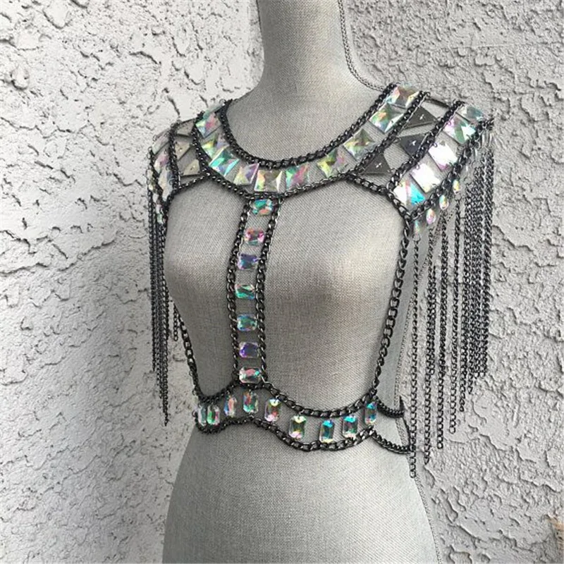 Европа и США, AliExpress с перекрестной каймой, новая летняя цветная цепочка с драгоценными камнями, с кисточками, строчка, вечерние рубашки