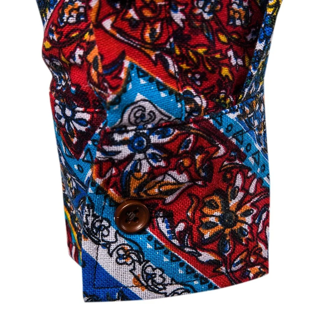 Мужская пляжная гавайская рубашка Весна Осень VogueMen рубашки Slim Fit с длинным рукавом мужская одежда VogueCamisas Masculina уличная