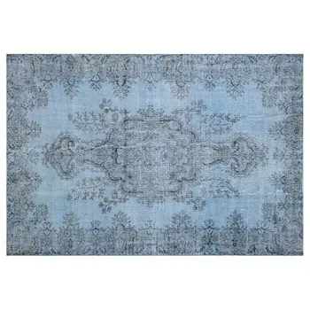 

Handmade Blue Vintage Overdyed Turkish Area Rug 182x268 Cm-5'12''X8'10''