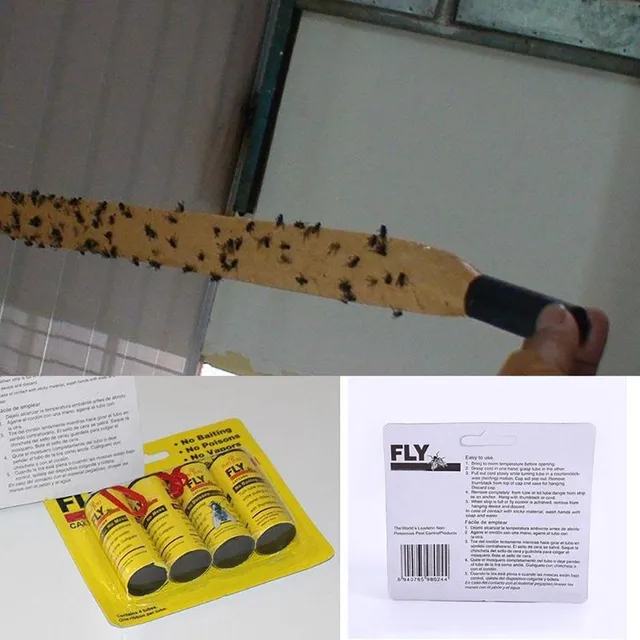 4 / Pcs Legyek Matricák Repülési Szalagok Szuper Ragasztó Repülõ Rovarok Szúnyogok Fogó Szalag - Image 2