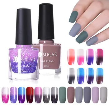 

UR SUGAR Matte Effect Nail Polish 6ml Thermal Nail Polish Shiny Sequins Pearl Shell Nail Art varnish Varnish Design