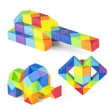 

Dingsheng 24 And 36 48 60 72 Segments Magic Rule Snake Multi-color 3d Puzzle Fidget Games Twist Transformable Kids Puzzl Toy