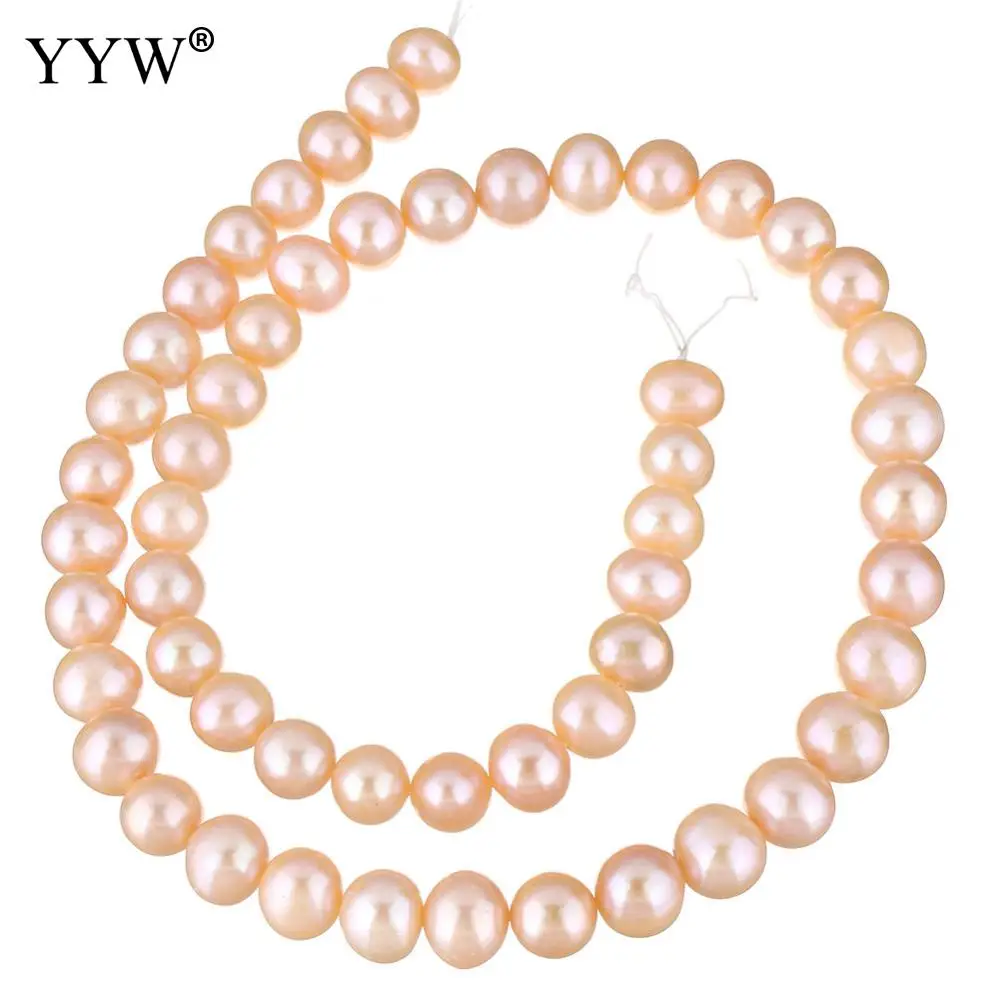 

2019 High Quality AAA Cultured Potato Freshwater Pearl Beads Natural Pink 8-9mm Approx 0.8mm Sold Per Approx 15 Inch Strand