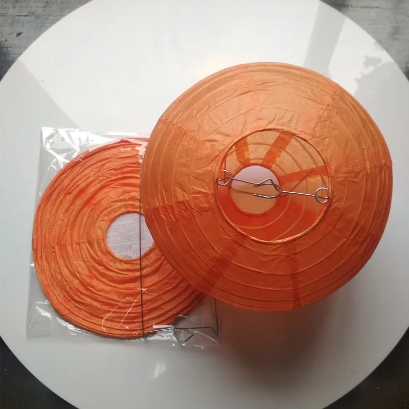 20 шт./лот 2" 24"(50 см 60 см) бумажные фонари для дня рождения, свадьбы, грандиозного события, украшения, китайский Весенний фестиваль, фонарь - Цвет: deep orange