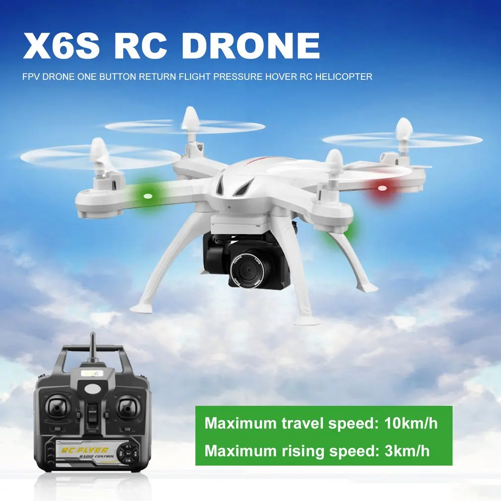 X6S Радиоуправляемый Дрон 4CH WiFi FPV Дрон 720P HD камера давление полета Hover RC вертолет Безголовый режим RC самолет