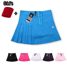 Женские теннисные шорты, теннисные юбки для девочек с безопасными шортами, быстросохнущая Женская юбка для бадминтона с карманом, женские спортивные шорты