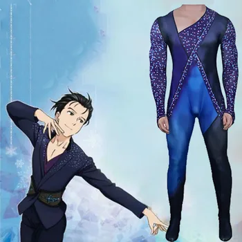 

Anime YURI !!! on ICE Yuri Katsuki costume for kids adult 3D printed bodysuit sexy uniform Halloween Carnival Jumpsuit