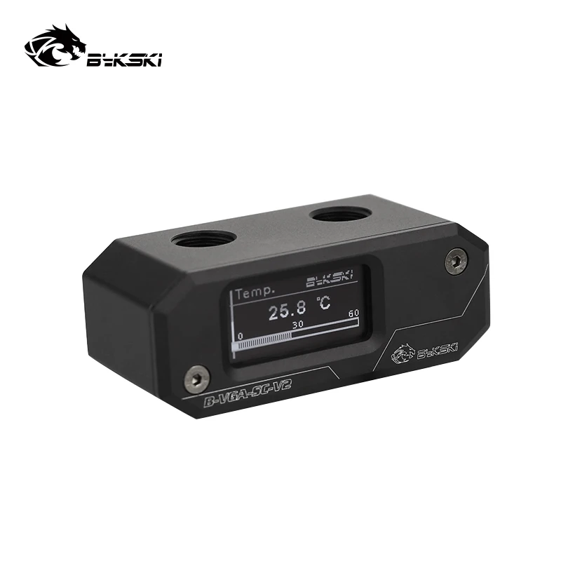 

Bykski black Real time temperature display of split water cooling thermometer OLED LCD screen display B-VGA-SC-V2