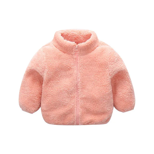 Emmababy зимнее теплое пушистое пальто для маленьких мальчиков и девочек верхняя одежда на молнии - Цвет: Розовый